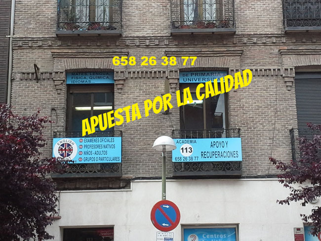 Clases de apoyo, refuerzo y recuperaciones para alumnos de PRIMARIA, ESO, BACHILLERATO y UNIVERSIDAD en Madrid 28002 López de Hoyos 113.